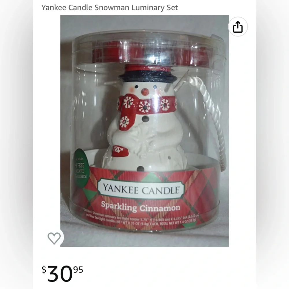 Yankee Candle Snowman Luminary Set